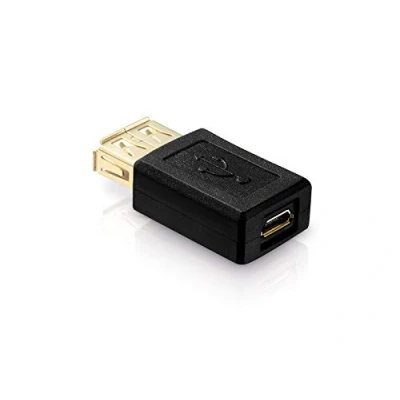 Abbildung von adaptare 41016 USB 2.0 Adapter A Buchse auf vergoldete Kontakte schwarz
