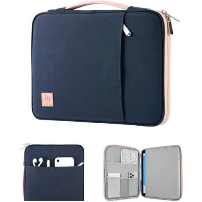 Abbildung von Dadanism 9 11&quot; Tablet Tasche Hülle mit Griff Kompatibel iPad Air 5/4 10,9 10. Gen, 11&quot;, 10,2 9/8/7. Pro 11 M4 2024 2018, Galaxy Tab A8/S9 FE/A9+, Indigo &amp; Rosa
