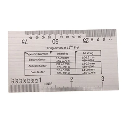 Abbildung von Sharplace Lineal Werkzeug Gitarre String Action Ruler Geigenbauer Für Guitar Bass