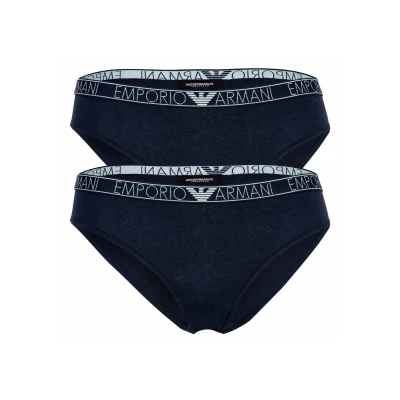 Abbildung von Emporio Armani Damen Stretch Cotton Studs Logoband 2 Pack Briefs, Marine, S