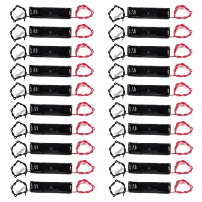 Abbildung von AEDIKO 20pcs AAA Battery Holder with Leads 1.5V 1x Case Storage Box Container Organizer Adapter Checker