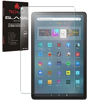 Abbildung von TECHGEAR Glas für Amazon Fire Max 11 2023 Veröffentlichungs 13. Generation, Displayschutzfolie aus gehärtetem [9H Härte] [Crystal Clarity] [Kratzfest] [Keine Bubble]