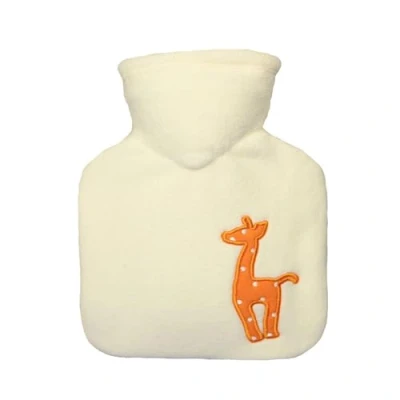 Abbildung von Hugo Frosch Wärmflasche Kinder 0,6 l mit Bezug Fleece weiß Giraffe, Made in Germany