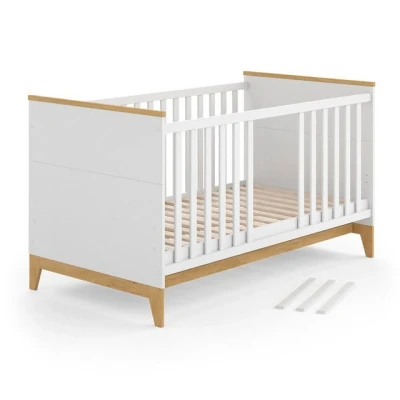 Abbildung von VitaliSpa® Babybett Malia, Weiß/Eiche, 70x140 cm