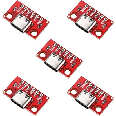 Abbildung von PENGLIN 5 x USB Typ C Breakout Board Serial Anschluss weiblich Konvertierungskarte PCB 16P
