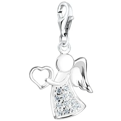 Abbildung von Nenalina Charm Einhänger Anhänger Engel Glücksbringer Zirkonia 925 Silber,