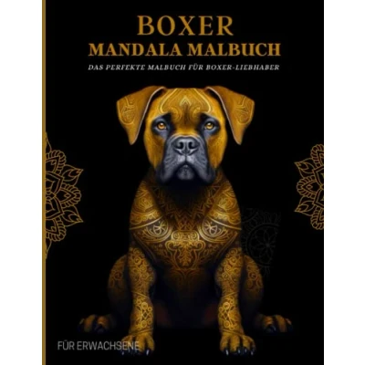 Abbildung von Boxer Malbuch für Erwachsene: Entspannende Muster, Mandalas und Blumen Therapie Meditation Männer Frauen