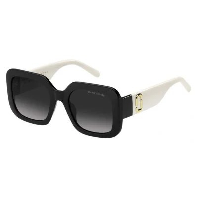Abbildung von MARC Jacobs Damen 647/S 80S/9O Gläser SONNENBRILLEN Plastik Schwarz/Weiß Grau Quadratisch Schattiert