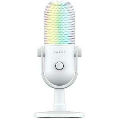 Abbildung von Razer Seiren V3 Chroma RGB USB Mikrofon Supernieren Kondensator mit Tap to Mute (Reaktive Beleuchtung, Digitaler Verstärkungsbegrenzer und integrierter Schockdämpfer) Weiß