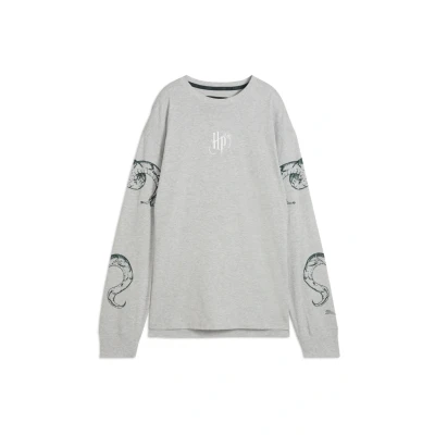 Abbildung von Puma HOOPS x HARRY POTTER™ Langarmshirt Damen Mit Marl Light Gray Heather Größe: XS