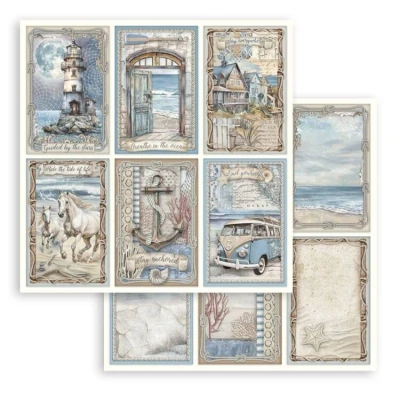 Abbildung von Stamperia Silent Sea 12x12 Inch Paper Sheet 6 Cards (10pcs) (SBB1067)