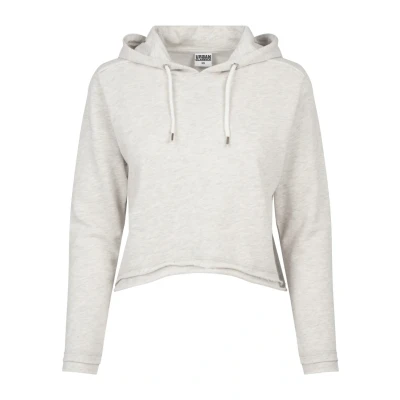 Abbildung von Urban Classics Cropped Terry Hoody Kapuzenpullover, Damen, Größe: XL, Offwhite melange