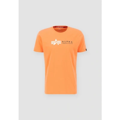 Abbildung von Alpha Industries Label Tshirt print, Herren, Größe: Medium, Tangerine