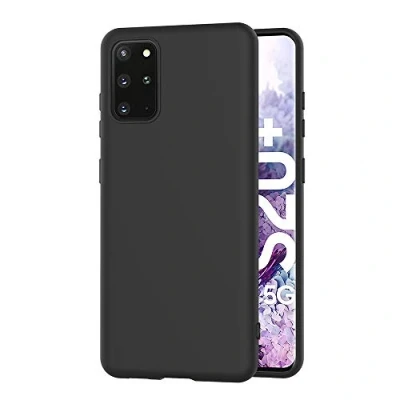 Abbildung von AICEK Compatible Samsung Galaxy S20+ Hülle, Schwarz Silikon Schutzhülle für Case TPU Bumper Handyhülle (6,7 Zoll)