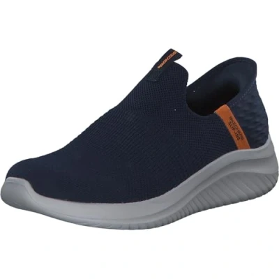 Abbildung von Skechers Slipins Stretch Sneaker low für Kinder, Größe: 39, Navy/orange Schuhe