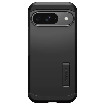 Abbildung von Google Pixel 9 Hülle Kunststoff Spigen Hard Case/Backcover Handyhülle Schwarz Shockproof/Stoßfest