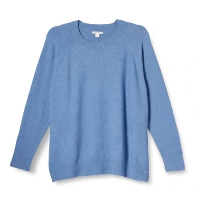 Abbildung von Amazon Essentials Damen Soft Touch Langarmpullover mit Rundhalsausschnitt in klassischer Passform, Kornblumenblau, M
