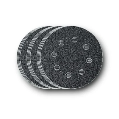 Abbildung von Fein Schleifblatt Set Zirkon je 4 Schleifblätter Ø 115 mm, Korn 40, 60, 80, gelocht) 63717233020