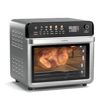Abbildung von Klarstein Heißluftfritteuse AirGlaze Digital 2200 W 34 Liter, W, Backen Rösten Grill 34L Timer Touch