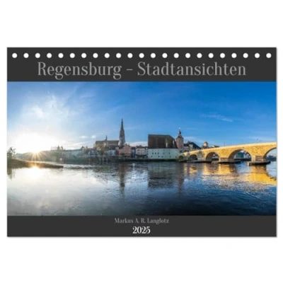 Abbildung von Regensburg Stadtansichten (Tischkalender 2025 DIN A5 quer), CALVENDO Monatskalender