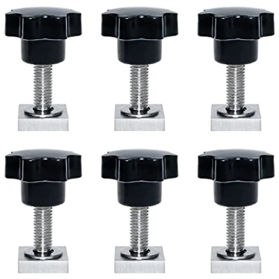 Abbildung von QIQN T nut Adapter Nutensteine Nutsteine Set Dachträger Dachbox mit Muttern und Unterlegscheiben für Relingträger, Dachfahrradträger (M8 + Sterngriffmutter)