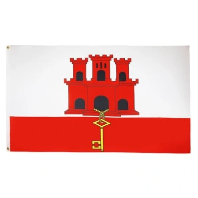 Abbildung von AZ FLAG Flagge Gibraltar 150x90 cm Englische Fahne 100% Polyester mit Messing Ösen 110g