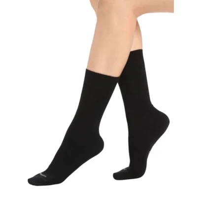 Abbildung von Icebreaker Damen Lifestyle Fine Gauge Crew Socken, black gritstone hthr, S M