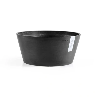 Abbildung von Ecopots Frankfurt 40 cm dunkelgrau Blumen /Pflanzkasten