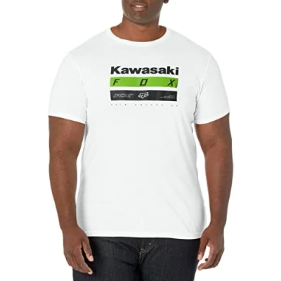 Abbildung von Fox Racing Herren Premium T shirt Kawasaki Stripes Shirt, Optic White, L EU