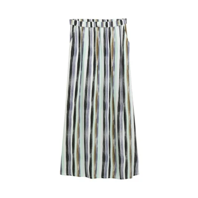 Abbildung von TOM Tailor Denim MIT Eingriffstaschen Maxirock, Damen, Größe: XL, Watercolor stripe
