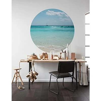 Abbildung von Komar Fototapete &quot;Lagoon&quot;, 125x125 cm (Breite x Höhe), rund und selbstklebend
