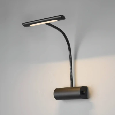 Abbildung von Trio Leuchten LED Wandleuchte Curtis 279770132, Metall Schwarz matt, inkl. 4 Watt LED, Dimmer, Flexarm