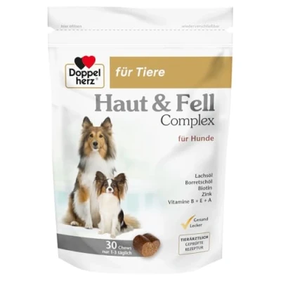 Abbildung von Doppelherz für Tiere Haut &amp; Fell Complex Hunde 30 St