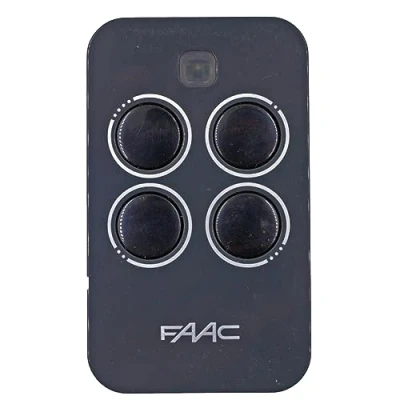 Abbildung von FAAC Fernbedienung mit 4 Tasten, Schwarz, Original 433 MHz RC