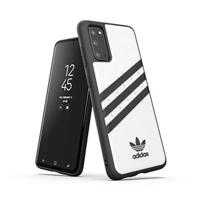 Abbildung von adidas Originals Designed für Samsung Galaxy S20 Hülle DREI Streifen Schutzhülle Weiß und Schwarz