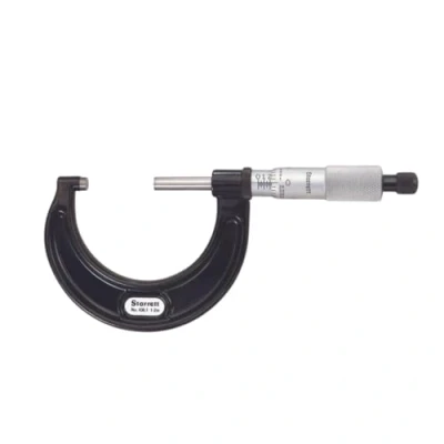 Abbildung von Starrett 436.1XRL 2 Außenmikrometer, Ratschenanschlag, Kontermutter, Hartmetallflächen, 1 2&quot; Bereich, 0,001&quot; Teilung, +/ 0,0001&quot; Genauigkeit