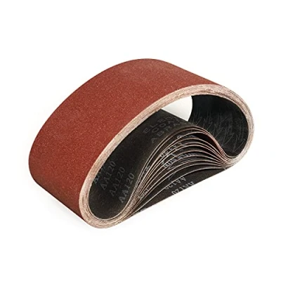 Abbildung von Sruhrak 100 x 610mm schleifband 12 Stück bandschleifer schleifbänder 120 Körnungen zum Schleifen, Feilen, Schärfen und Entrosten