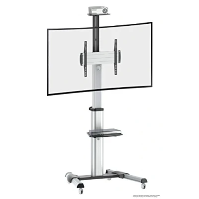 Abbildung von RICOO TV Ständer Rollbar Höhenverstellbar Universal für 40 75 Zoll, Fernsehständer mit Rollen FS0444, Stand Fernseh Standfuß Fernseher Standfuss bis 50 Kg, max. VESA 400x400 mm, Standfüße