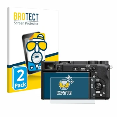 Abbildung von BROTECT Entspiegelungs Schutzfolie für Sony Alpha 6100 (2 Stück) Matte Displayschutz Folie, Anti Reflex, Fingerprint