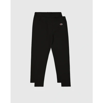 Abbildung von Champion Icons Unisex 2 PACK Leggings Hosen für Kinder, Größe: 162/167, New black
