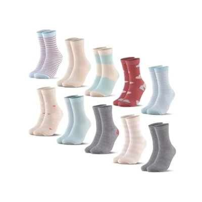 Abbildung von Occulto 10ER PACK Bunte Socken für Kinder, Größe: 23 26, Grau pink
