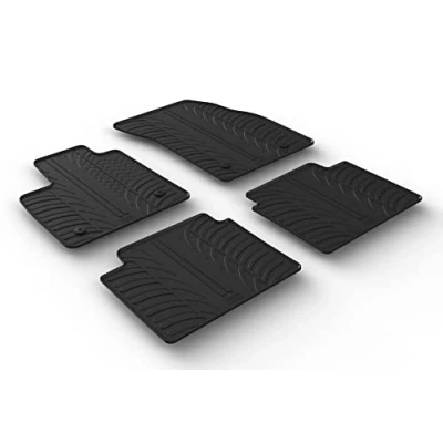Abbildung von Gledring 0564 Fußmattensatz Gummi vorne und hinten 4 schwarz 750mm 550mm FORD: Focus Mk4 Schrägheck, Turnier