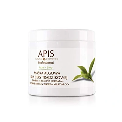 Abbildung von APIS ACNE STOP Algenmaske für Akne Haut mit Meersealgen und Grünem Tee Reinigung der fettigen 250 g
