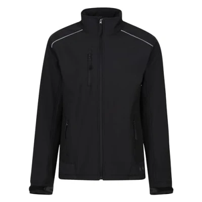 Abbildung von Herren Wandern Jacke Sandstorm Softshell. schwarz