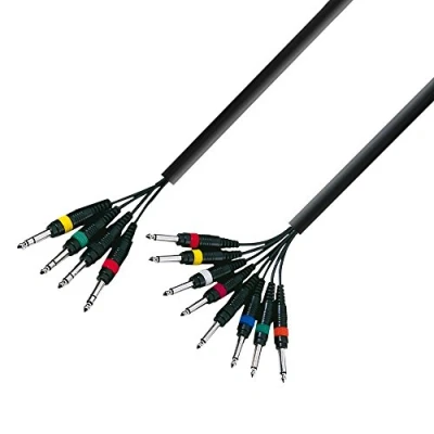 Abbildung von Adam Hall 3 Star Series 3m 4x 6.3mm Jack Stereo to 8x Mono Multicore Cable