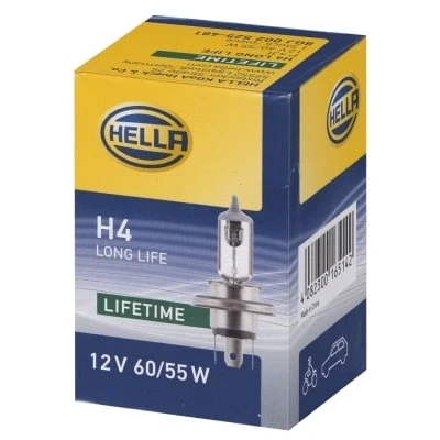 Abbildung von HELLA 8GJ 002 525 481 Glühlampe, Hauptscheinwerfer H4 12 60/55 VOLKSWAGEN: GOLF 3, Bora Limousine, Polo V Schrägheck, RENAULT: MEGANE 1, MASTER 2 Bus