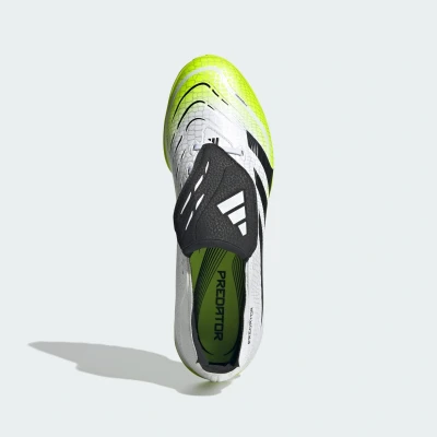 Abbildung von adidas Unisex Predator League Fold Over Tongue Turf Football Boots Fußballschuhe, Cloud White/Core Black/Lucid Lemon, 44 EU