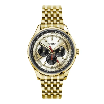 Abbildung von Sekonda Maverick Round CASE Chronograph, Herren, Größe: One Size, Champagne
