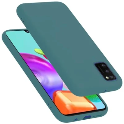 Abbildung von Cadorabo Hülle kompatibel mit Samsung Galaxy A41 Silikon Handyhülle für Case aus flüssigem kratzfeste und stoßfeste dünne TPU Schutzhülle LIQUID GRÜN