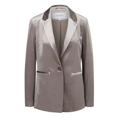 Abbildung von comma casual identity Blazer, Damen, Größe: 34, Silber